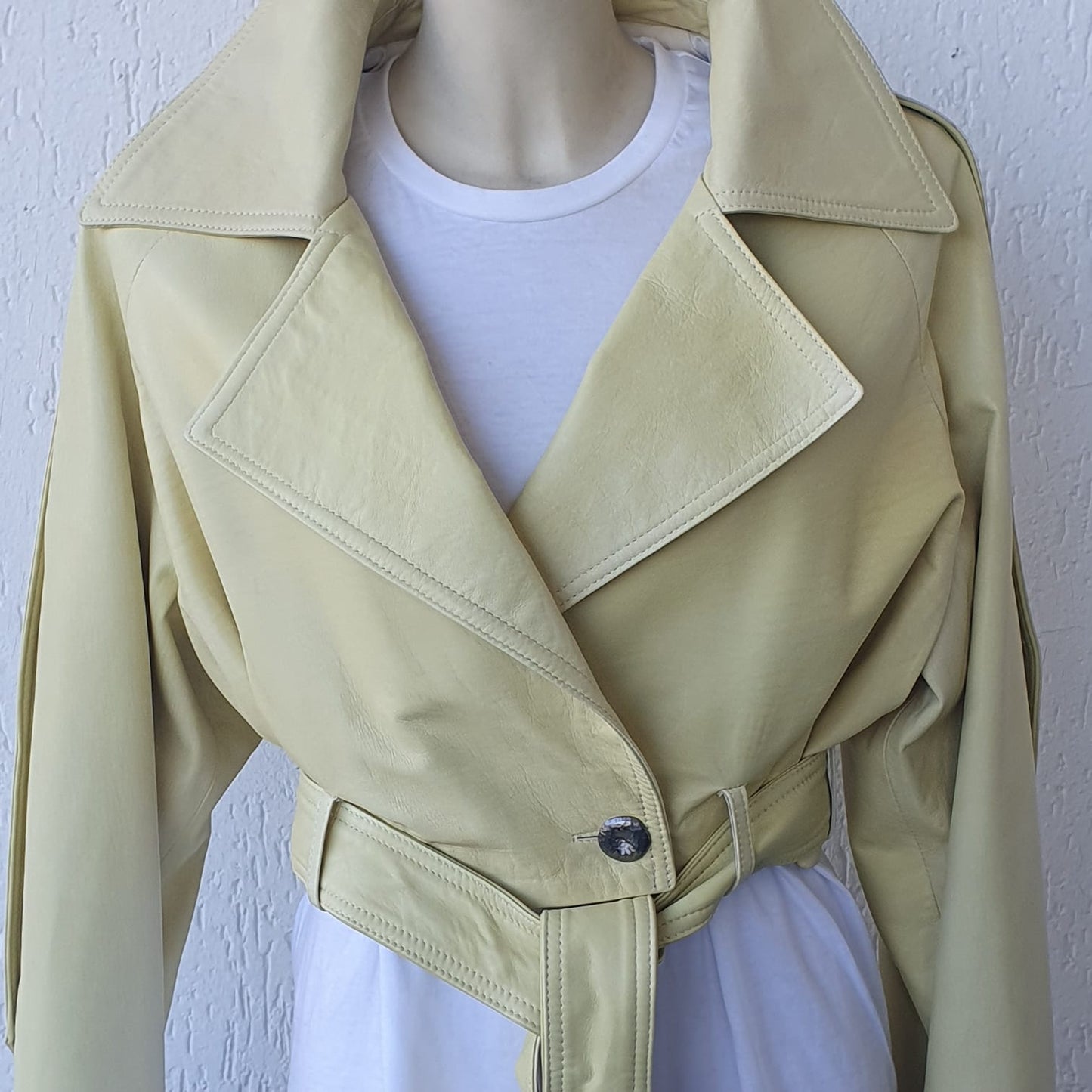 Chiodo Over in Nappa Lime - Donna