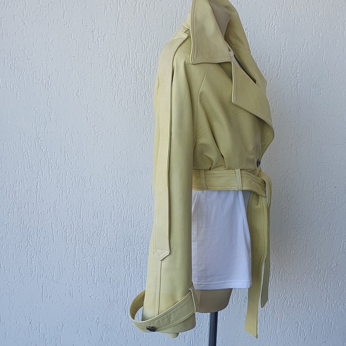 Chiodo Over in Nappa Lime - Donna