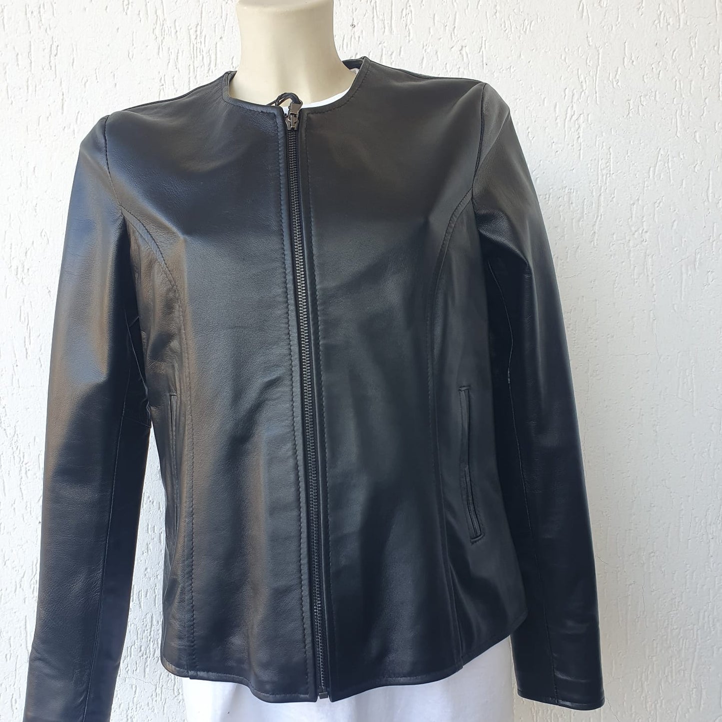Giacca in Nappa senza collo - Donna