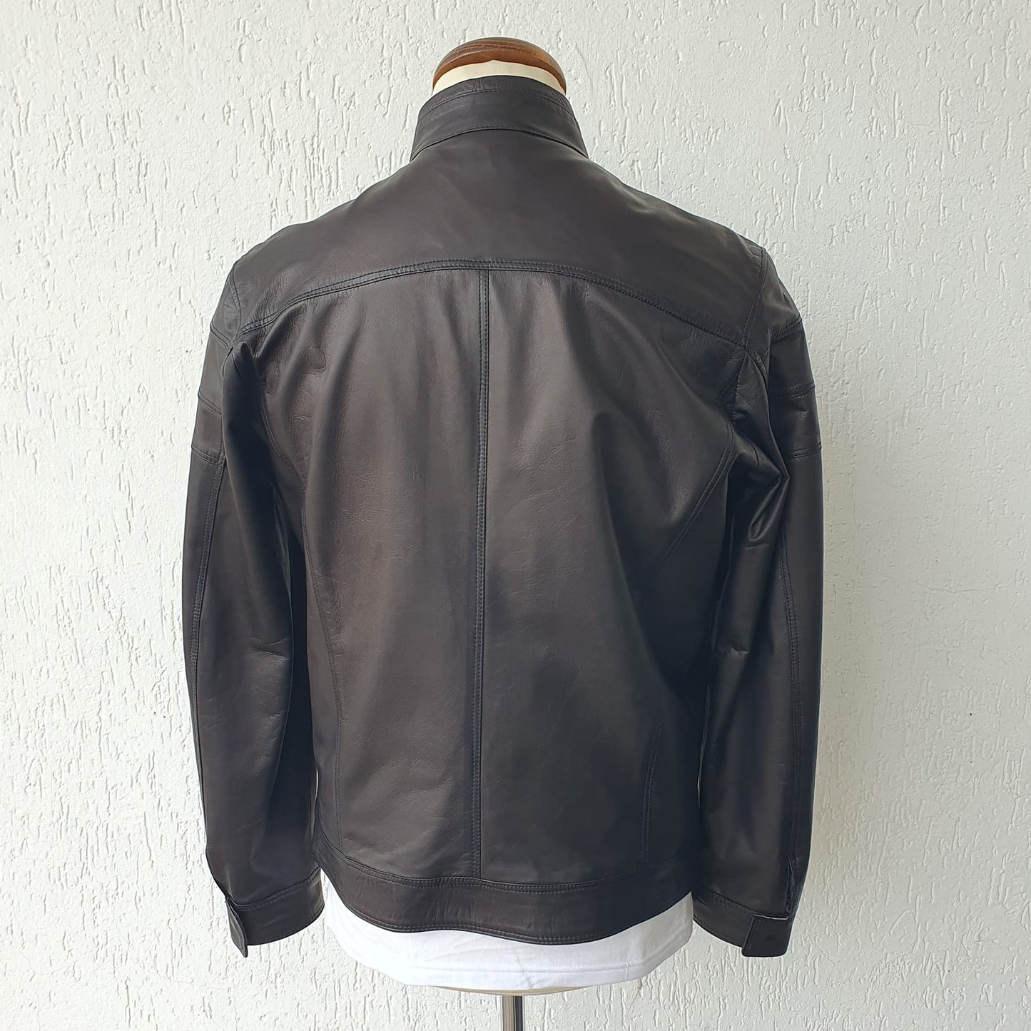 Biker in Nappa color testa moro - Uomo