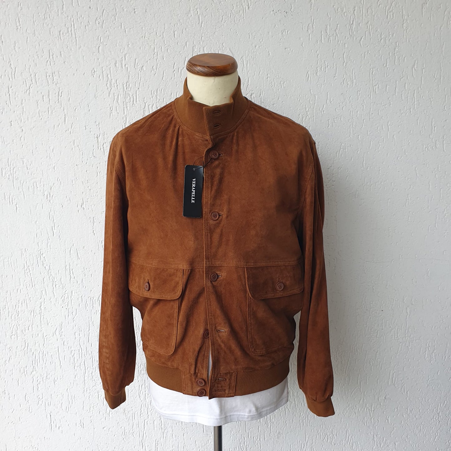 Polo classico scamosciato tabacco - Uomo