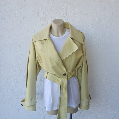 Chiodo Over in Nappa Lime - Donna