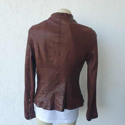 Giacca Biker in Nappa lavata vegetale - Donna