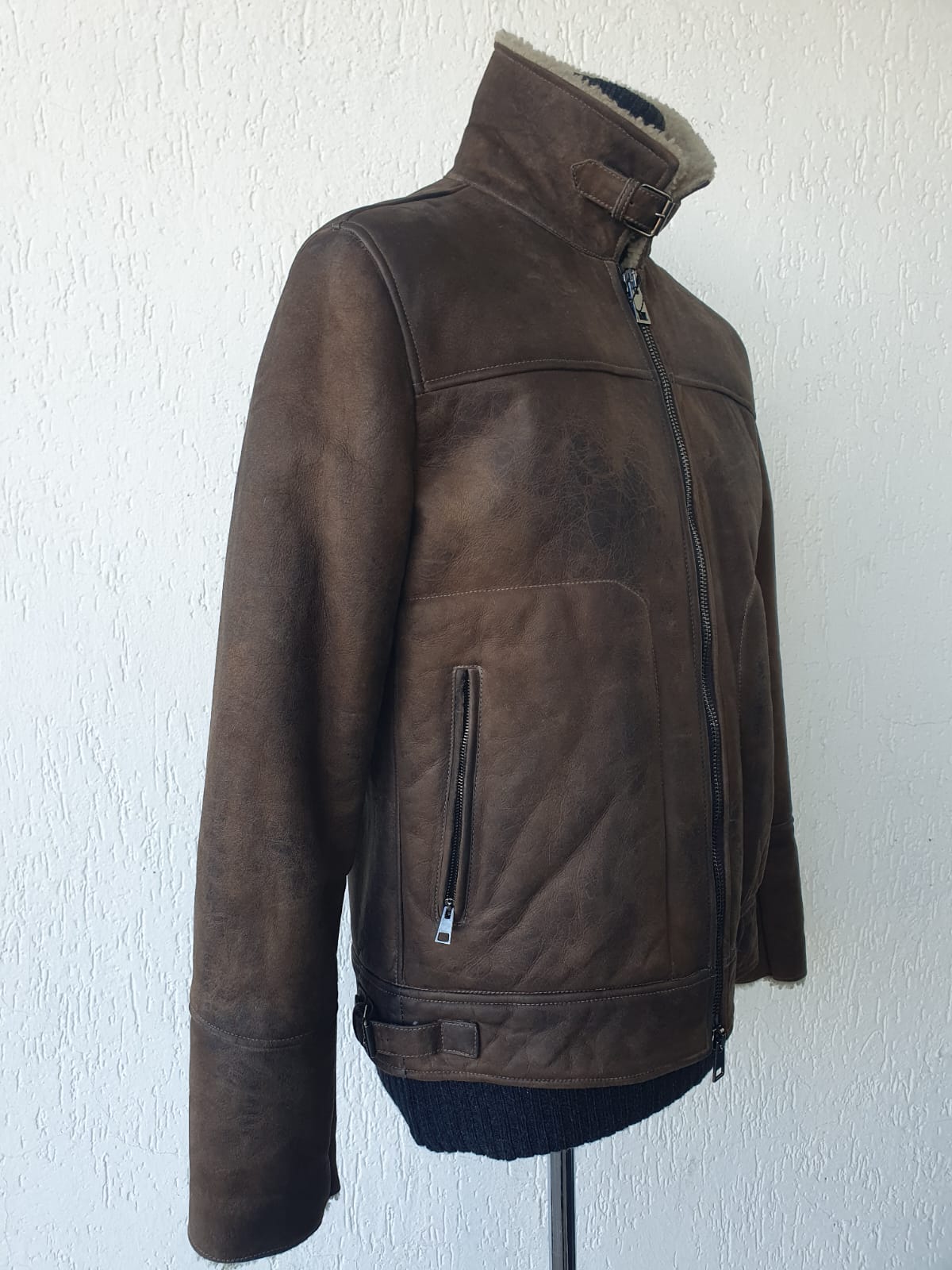 Montone Cheye color Whisky con pelo in contrasto Beige