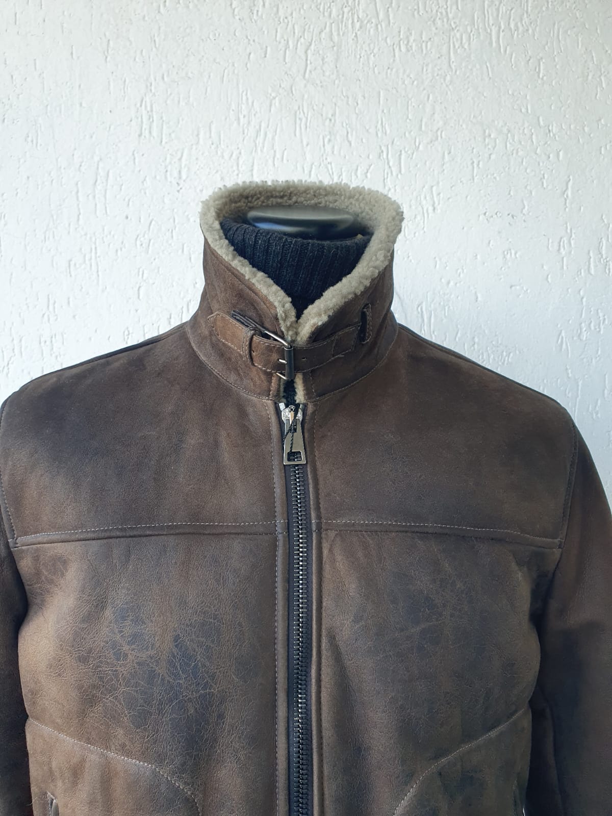 Montone Cheye color Whisky con pelo in contrasto Beige