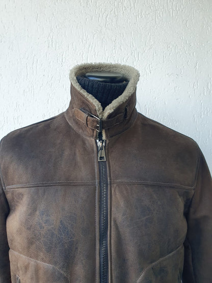 Montone Cheye color Whisky con pelo in contrasto Beige