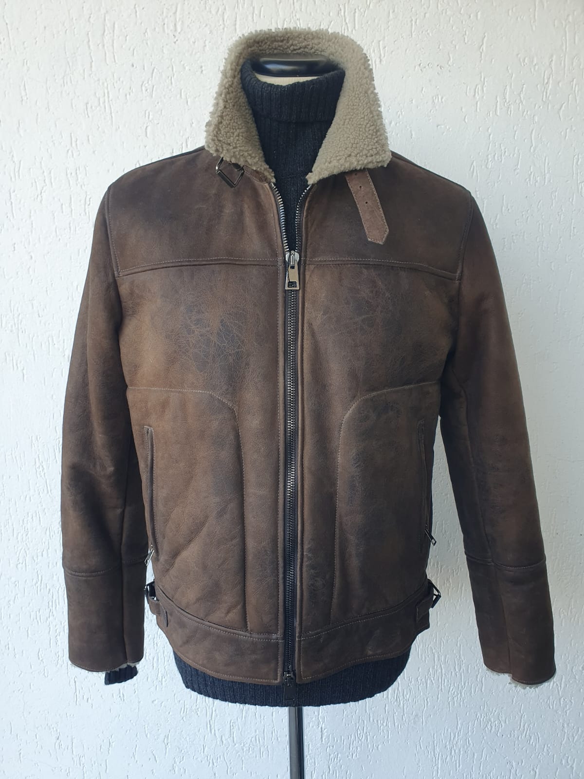 Montone Cheye color Whisky con pelo in contrasto Beige